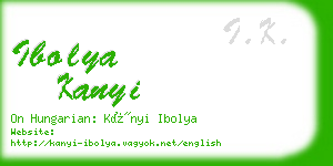 ibolya kanyi business card